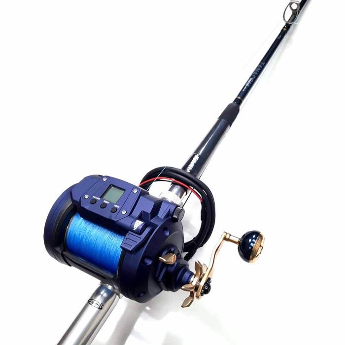 Плетёный шнур Daiwa Seapower 1200 Electric Reel 6'6 60-150LB Deep Drop Rod Combo with Brai