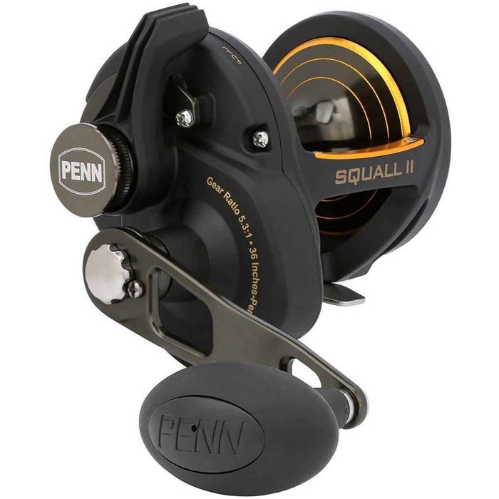 Морская мультипликаторная катушка PENN Squall II Lever Drag Trolling/Conventional Reel