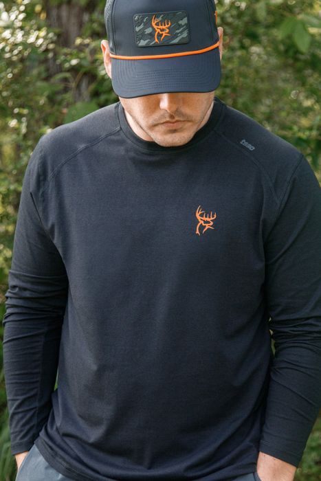 Рыболовная рубашка Buck Commander Bamboo Black Long Sleeve Tee