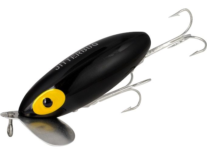 Arbogast Jitterbug 655 Clicker Topwater Black