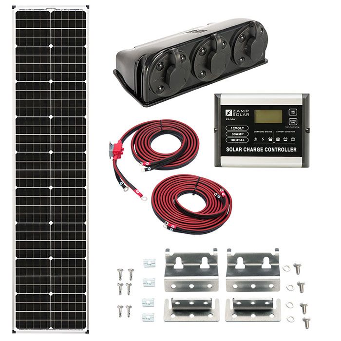 Солнечная панель Zamp Solar 90-Watt Long Roof Mount Kit