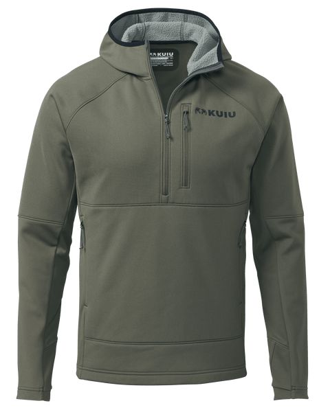 Рыболовная рубашка KUIU StrongFleece 235 Zip-T Hoodie | Ash
