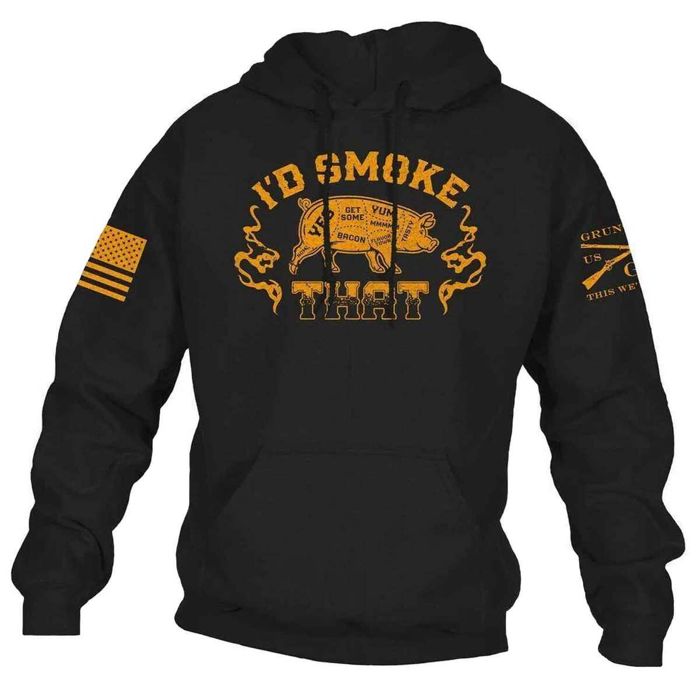 Рыболовная рубашка Grunt Style Men's I'd Smoke That Casual Hoodie