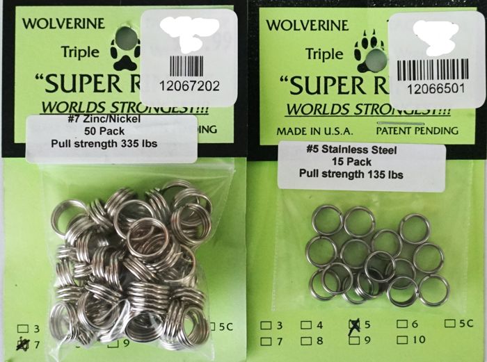 Вертлюги и застёжки Wolverine Tackle Inc. Wolverine Tackle Co Super Rings - Freshwater Spl