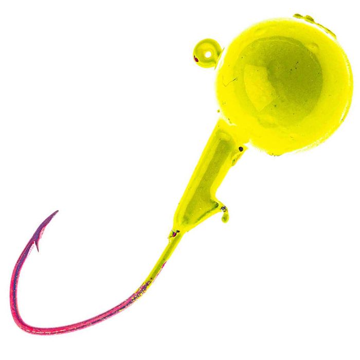 Джиг-головки D&B Eagle Claw Sickle Hook Jig Head - Chartreuse, 3/4oz, 3pk
