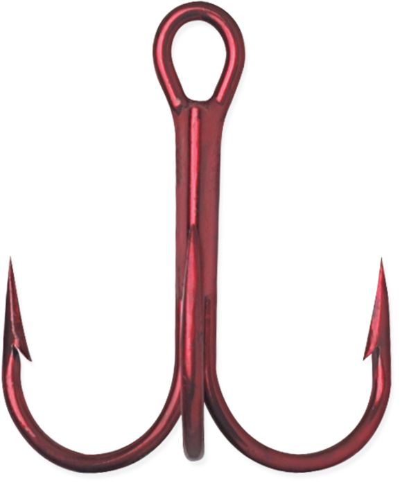 Крючки VMC 9650 Round Bend 1X Treble Hook - #8 / Tin Red