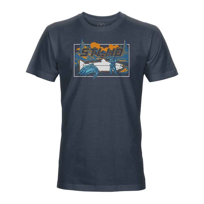 Рыболовная рубашка STLHD Gear STLHD Men's Let'er Rip Short Sleeve Casual Shirt