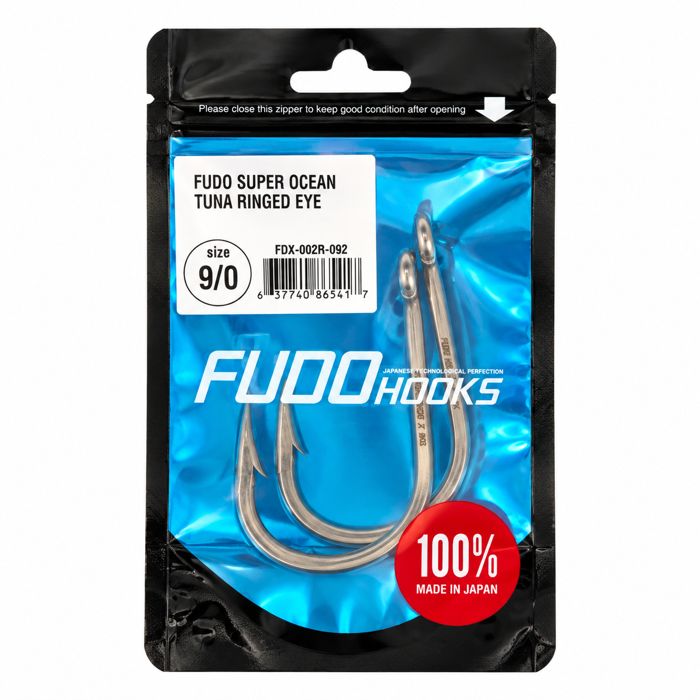 Крючки FUDO Super Ocean Tuna Ringed Eye Hooks, 9/0