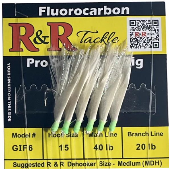 Готовая оснастка R&R TACKLE GI6 Fluorocarbon Bait Rigs
