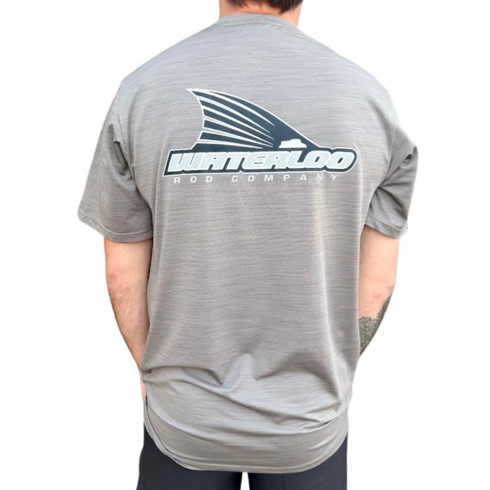 Рыболовная рубашка Waterloo Rods Waterloo Charcoal Short Sleeve Tee - Tails Up