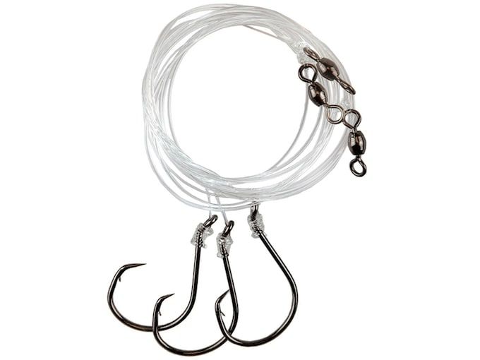 Крючки Eagle Claw Lazer Sharp Octopus Circle Hook Mono Leader Striped Bass Rig Bait Hook