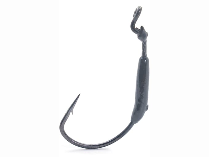 Крючки Mustad KVD Grip-Pin Weighted Worm Hook #4/0 Black Nickel 3PK