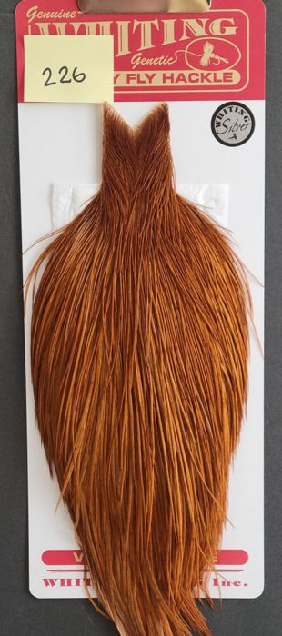 Материал для вязания мушек Flash Sale Hackle 226 - Whiting Cape Silver - White Dyed Brown