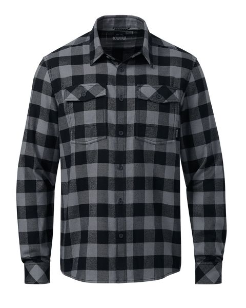 Рыболовная рубашка KUIU Outlet Field Flannel Shirt | Gunmetal Buffalo Check