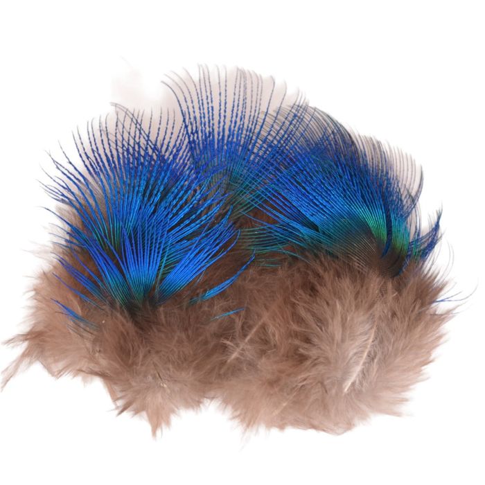 Материал для вязания мушек J. Stockard Fly Fishing Blue Peacock Neck Feathers