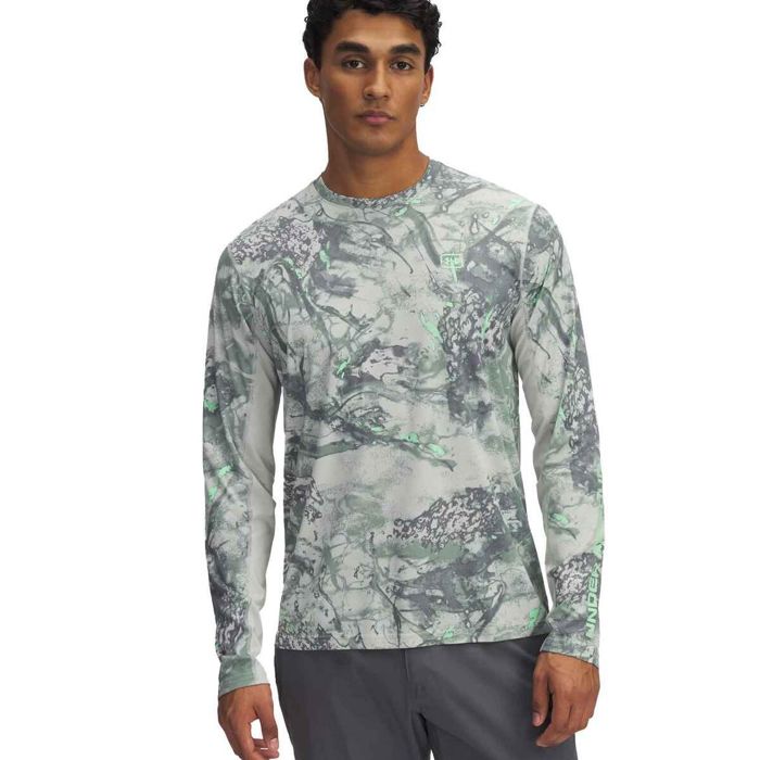 Рыболовная рубашка Under Armour Men's Fish Pro Camo Long Sleeve Fishing Shirt - Hydro Gree
