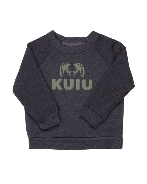 Рыболовная рубашка KUIU Toddler Stacked Logo Crewneck Sweatshirt | Olive