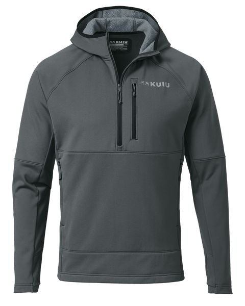 Рыболовная рубашка KUIU StrongFleece 235 Zip-T Hoodie | Gunmetal