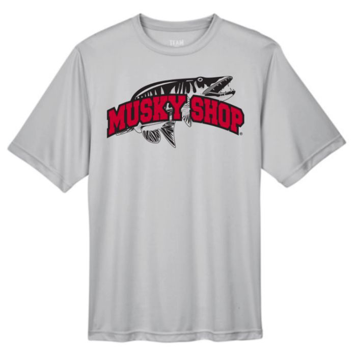 Рыболовная рубашка Musky Shop Team 365 Performance T-Shirt Silver/Black Red