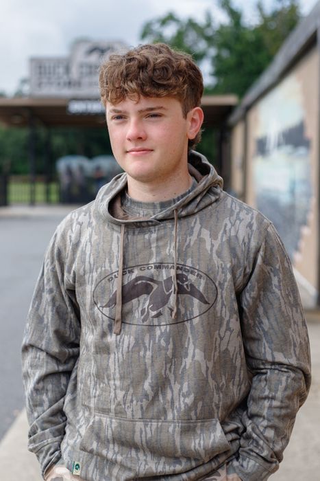 Охотничий камуфляж Duck Commander Mossy Oak Bottomland Logo Hoodie