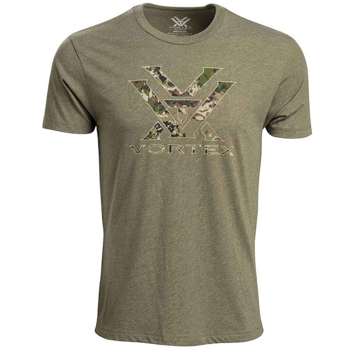 Рыболовная рубашка Vortex Optics Vortex Men's Summit Camo Logo Short Sleeve Casual Shirt -