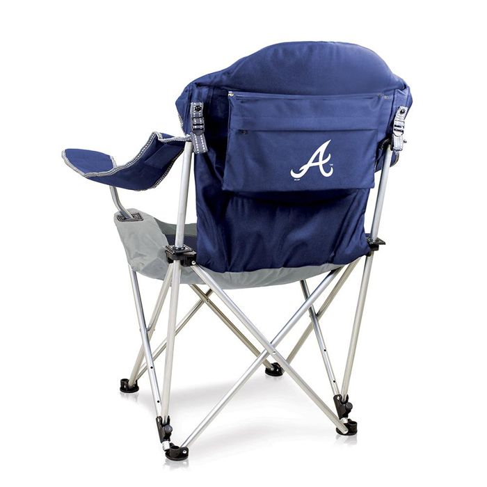 Кемпинговая мебель Picnic Time Atlanta Braves Reclining Camp Chair, Navy