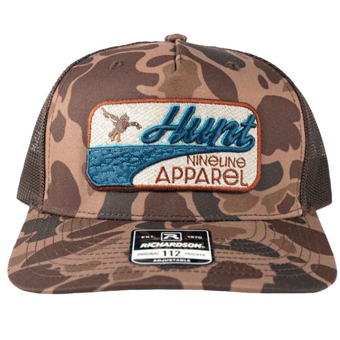 Головной убор Nine Line NLA Hunt 5-Panel Richardson Trucker Hat - Brown Duck Camo - One Si