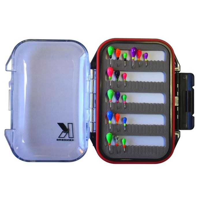 Зимняя приманка Kenders Outdoors 18 PIECE BRIGHT UV TUNGSTEN JIG SET WITH PREMIUM BOX VARI