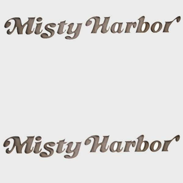 Наклейка для лодки Misty Harbor Boats Misty Harbor Pontoon Boat Decals | Taupe Logo Stick