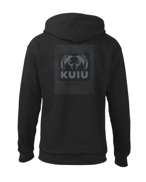 Рыболовная рубашка KUIU Topo Back Logo Hoodie | Black
