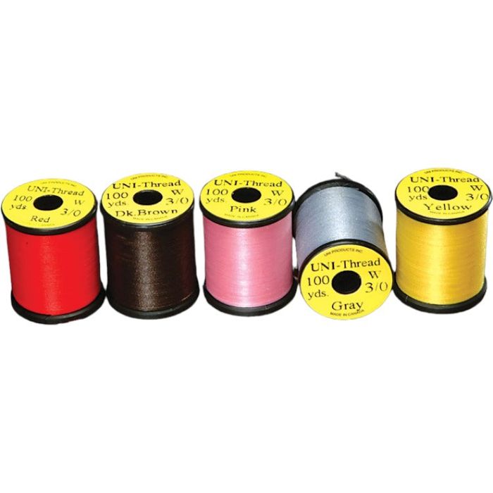 Нитки для вязания мушек J. Stockard Fly Fishing 3/0 UNI-Thread Waxed