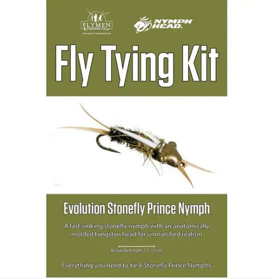 Мушки Flymen Fishing Company Evolution Stonefly Prince Nymph Fly Tying Kit