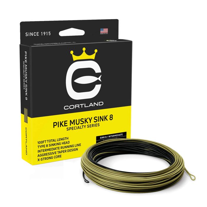 Нахлыстовый шнур Ascent Fly Fishing Cortland Pike Musky Sink 8 Fly Line