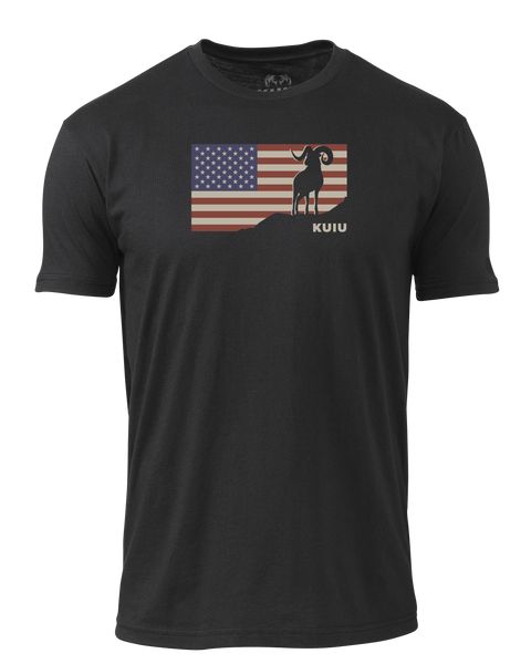 Рыболовная рубашка KUIU Ram Flag T-Shirt | Black