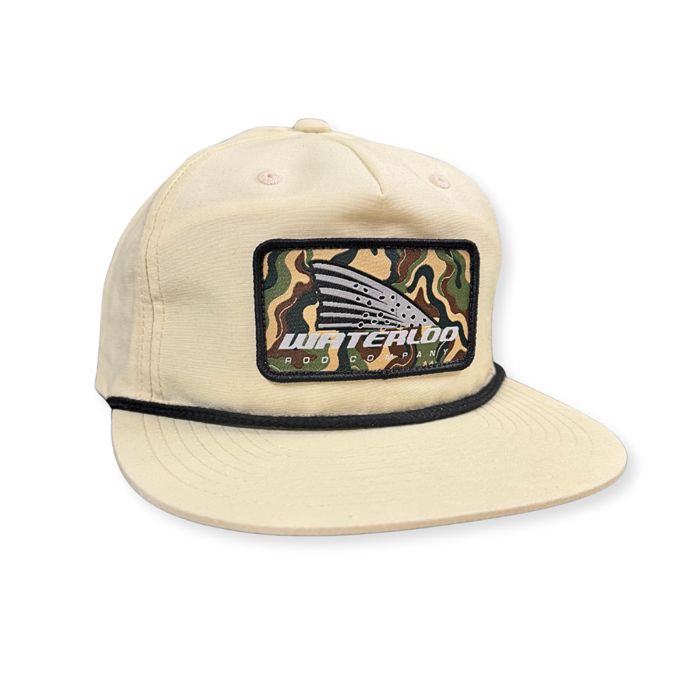 Головной убор Rhodes Headwear Waterloo Cream and Black Rope Cap - Wavy Camo Tails Up Patch