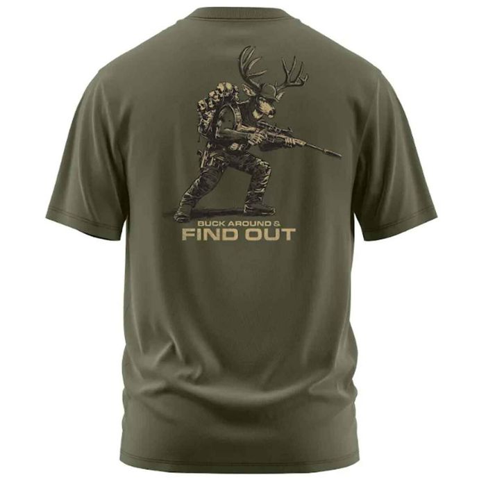 Рыболовная рубашка Muley Freak Men's Buck Around & Find Out Short Sleeve Casual Shirt