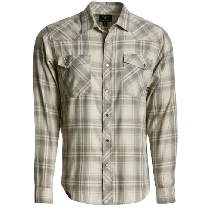 Рыболовная рубашка Kings Camo Men's Western Snap Flannel Long Sleeve Casual Shirt
