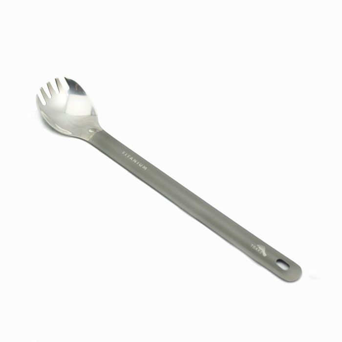 Средство для лодки TITANIUM LONG HANDLE SPORK WITH POLISHED BOWL - Silver