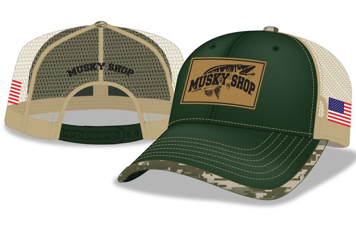 Головной убор Musky Shop Olive Tan Patch Mesh Cap