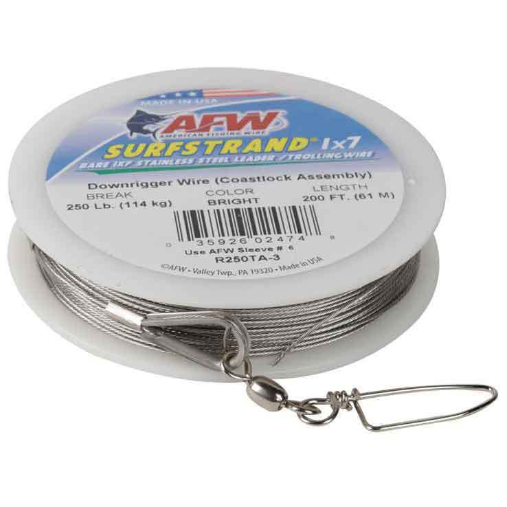 Поводковый материал AFW American Fishing Wire Assembled Surfstrand Downrigger Wire - Brigh