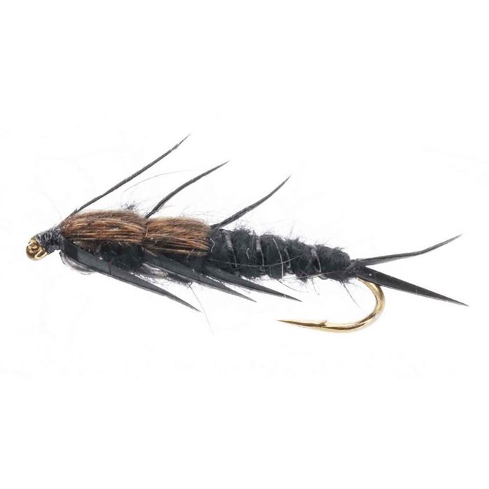Мушка RoundRocks Double Bead Fly - Black, Size 6, 6 Pack