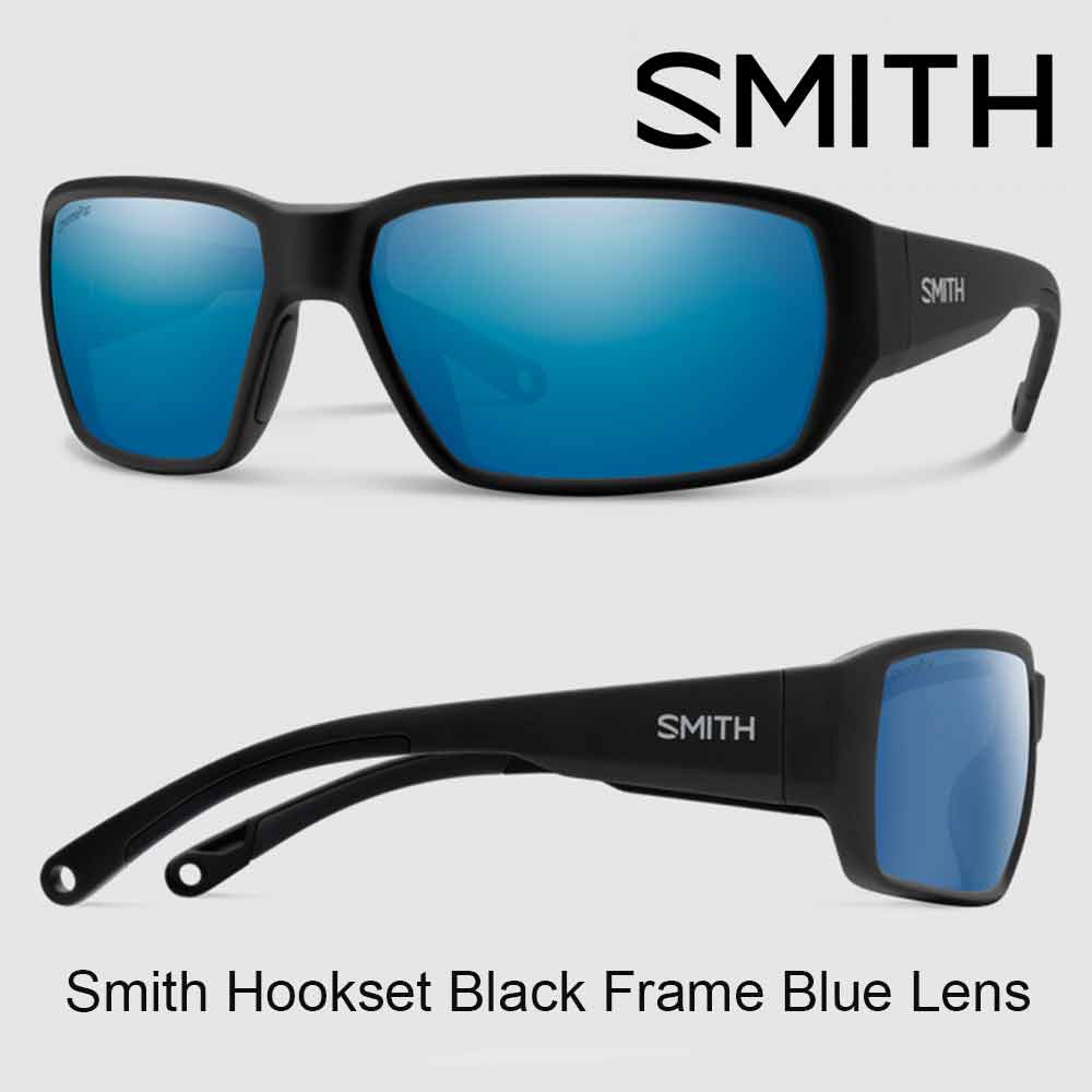 Поляризационные очки Smith Hookset Sunglasses - BLACK MATTE/BLUE GLASS