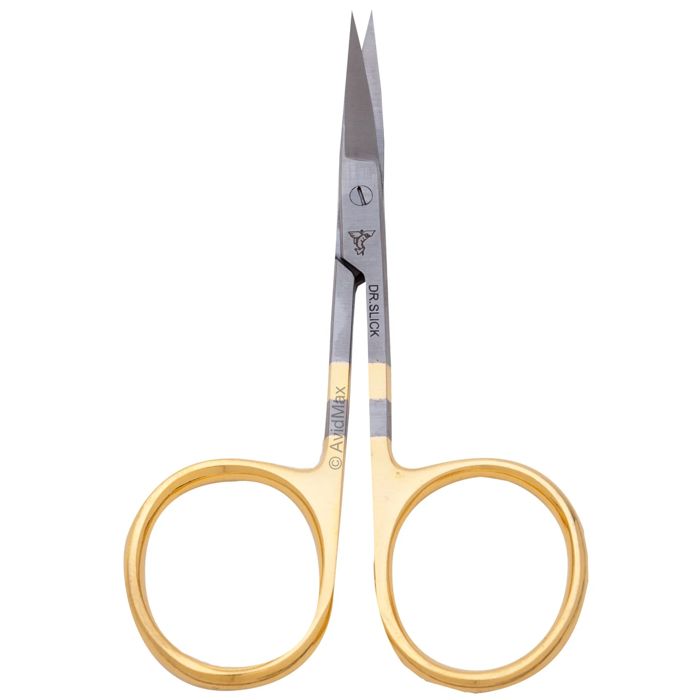 Ножницы Dr. Slick Iris Scissors Straight Curved Serrated Blade Gold Loops