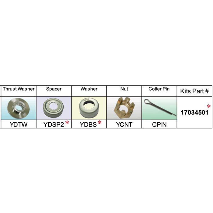 Гребной винт Solas 17034501 Propeller Kit for Yamaha 50-100 HP