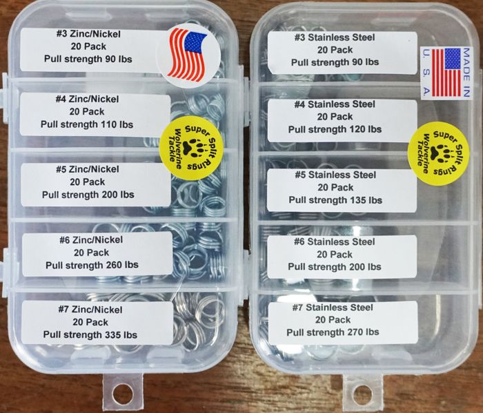 Вертлюги и застёжки Wolverine Tackle Inc. Wolverine Tackle Co Split Ring Kit