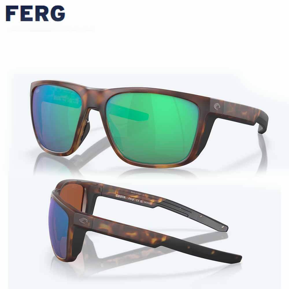 Поляризационные очки Costa Ferg Matte Tortoise Frame Sunglasses - 580G GREEN MIRROR