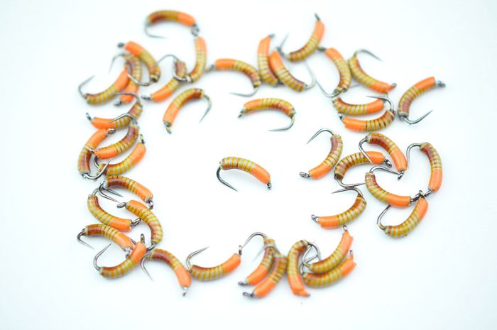 Мушки Ceramic Nymph (mustard and orange) - 16