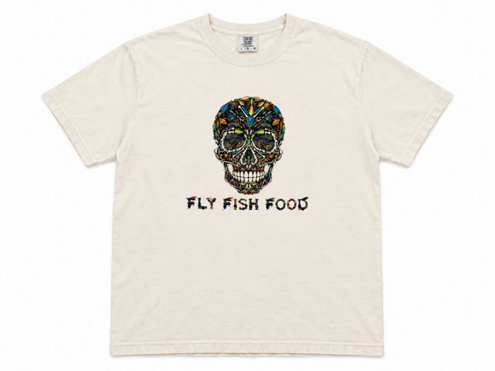 Рыболовная рубашка Fly Fish Food Custom Fly Fish Food Sugar Skull - Special Edition Tee