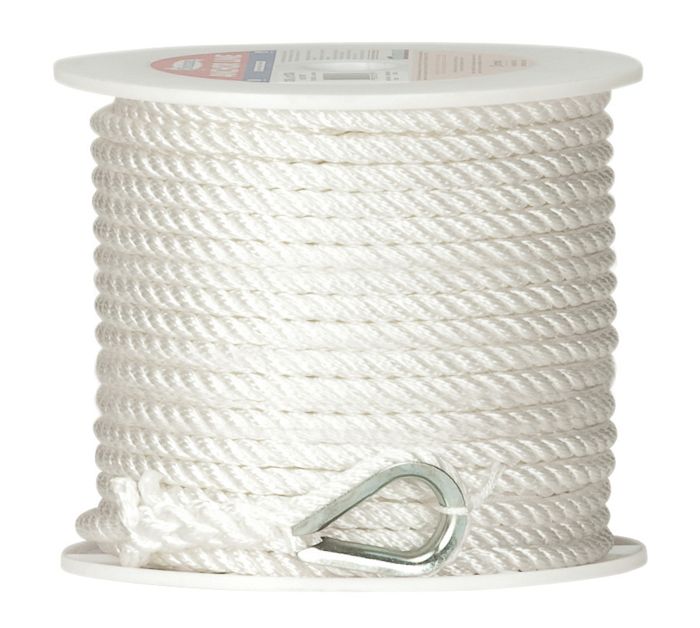 Якорь Dockmate Twisted Nylon Anchor Line, 1/2" x 100'