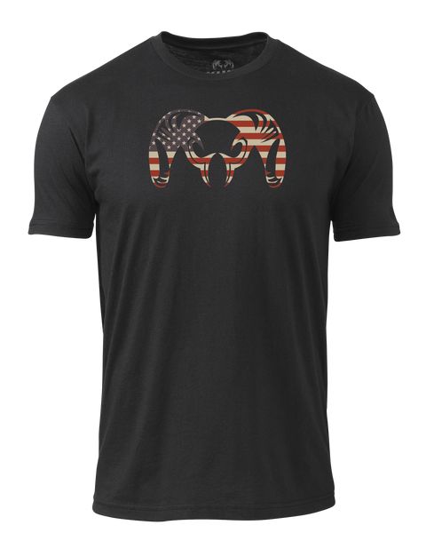 Рыболовная рубашка KUIU Solid Patriotic Ram T-Shirt | Black